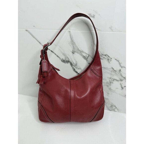 Coach Hamilton Smooth Leather HOBOElegant Red Y2k Leather Women's red Bag - Picture 1 of 15